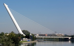 Seville Amarillo suspension bridge