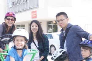 Alison's kids came along to help out on Bike To Shop Day – and why not!