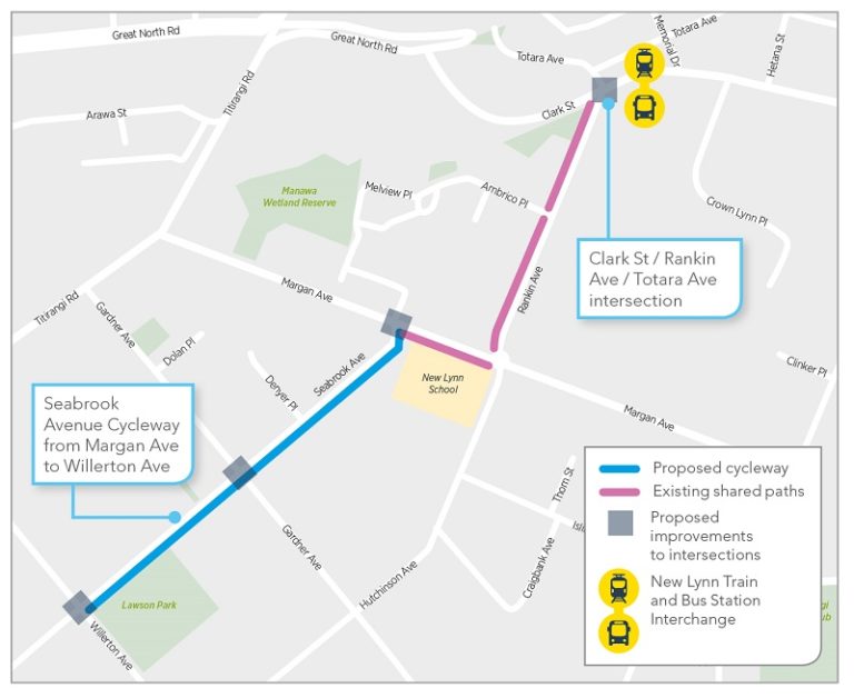 A new link to New Lynn - take Seabrook Ave into town! - Bike Auckland