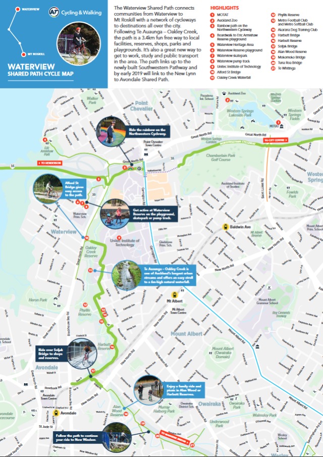 Waterview New Map - Bike Auckland