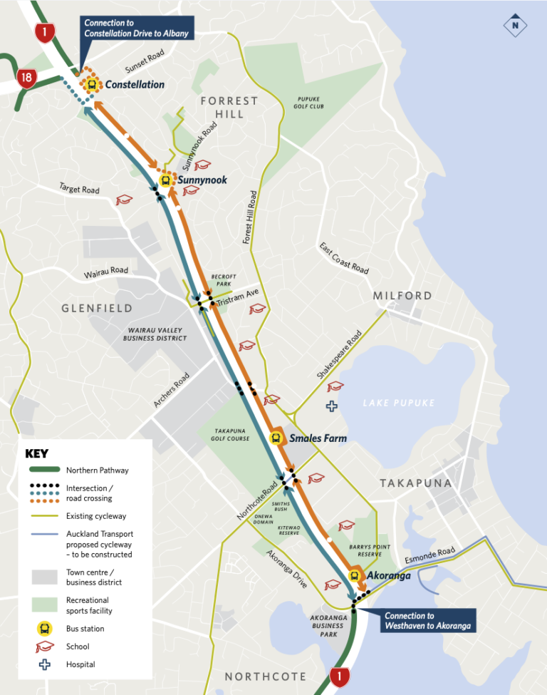 Northern Pathway: Akoranga to Constellation - have your say by 14 June ...