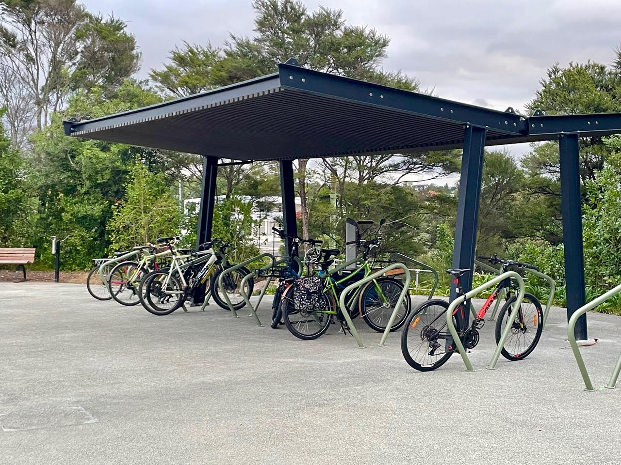 Covered bike parking